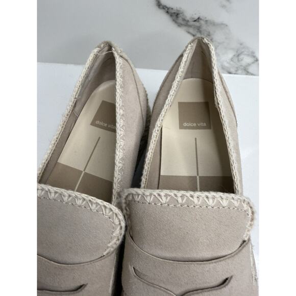 Dolce Vita Women Dolce Vita Women’s US 9 Jalia Taupe Suede Sneaker Loafers Espadrilles Platform